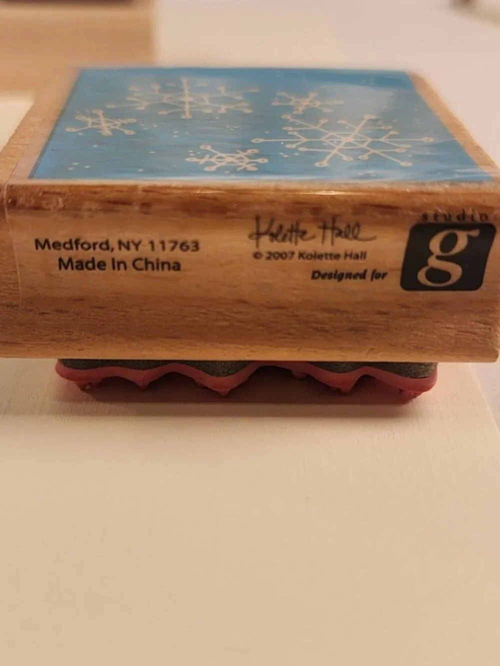 LOT of 6 Christmas Themed Wood-Mounted rubber stamps Stampin' Up and Studio G